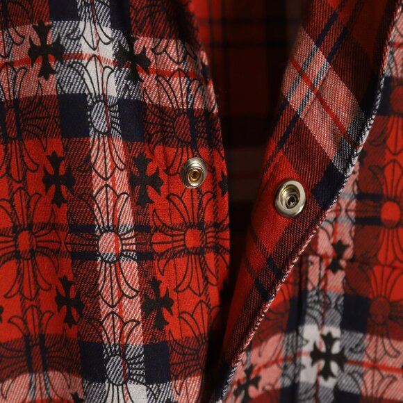 Chrome Hearts All-Over Logo Plaid Shirt - Picture 9 of 10